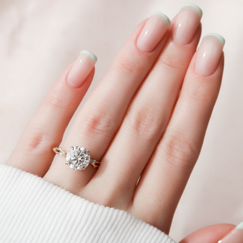 2.50 CT Round The Twig Engagement Ring