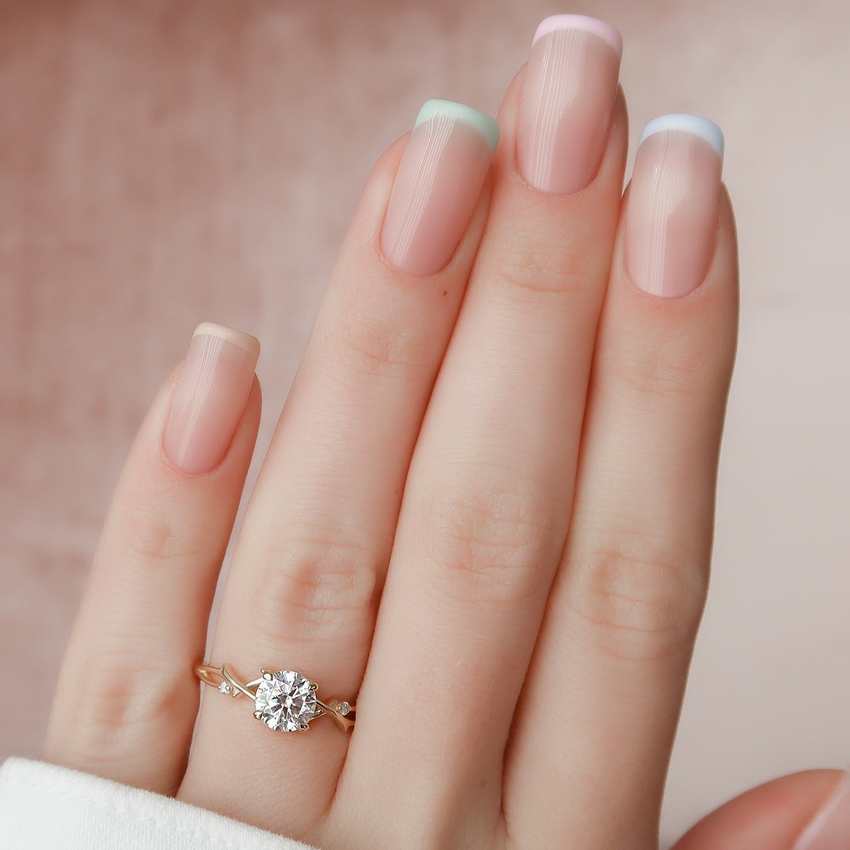 2.50 CT Round The Twig Engagement Ring