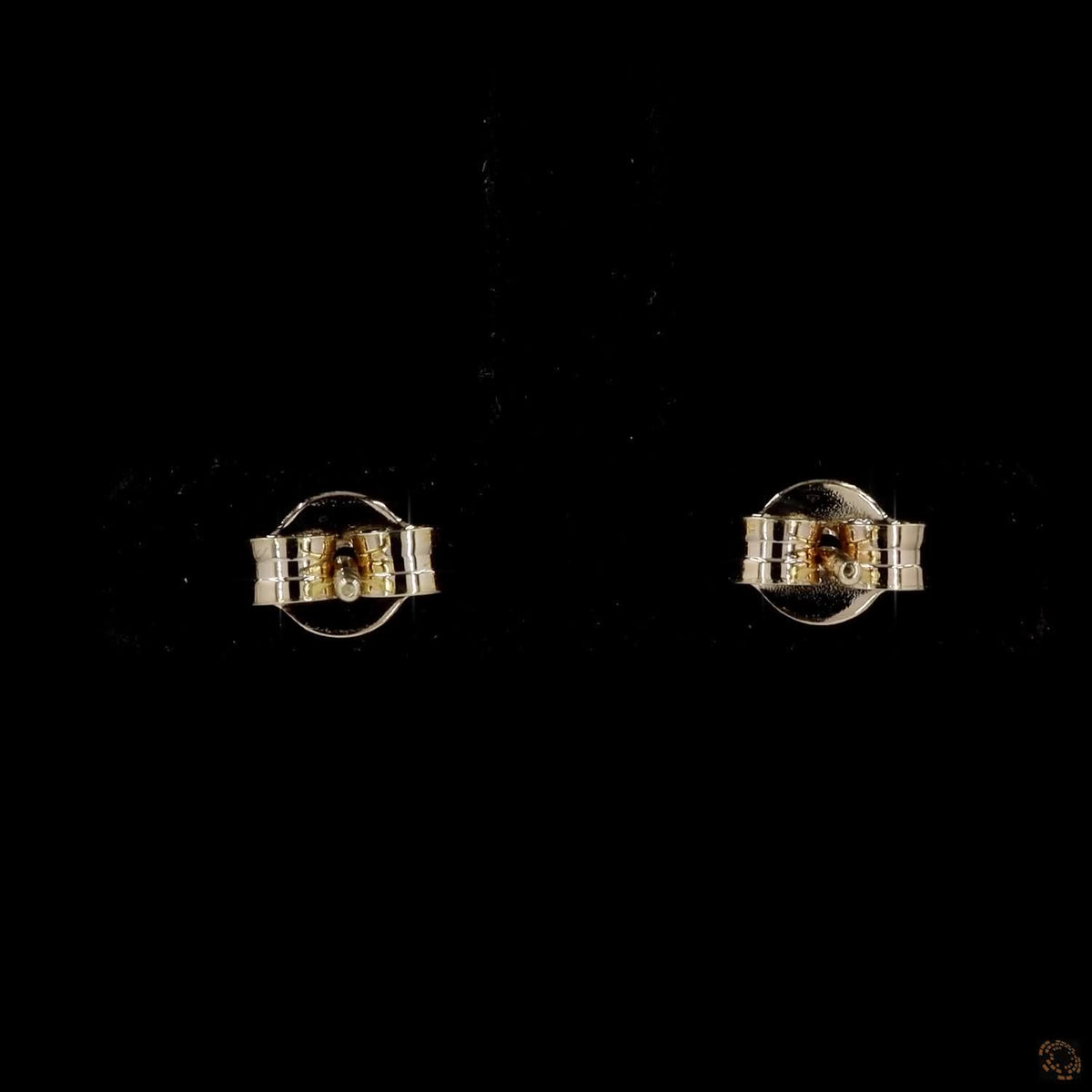 0.53 Round Diamond Solitaire Bezel Stud Earrings, Diamond Studs for Women