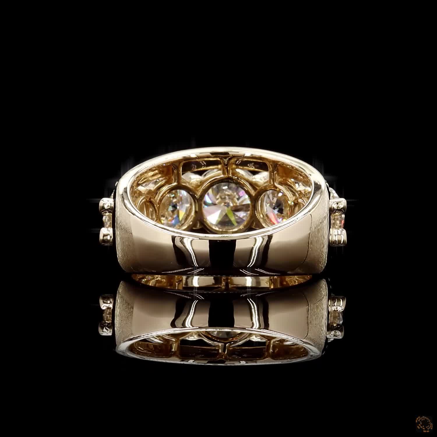 5.68 Cts Lab Grown Diamond Multi-Row Engagement Ring