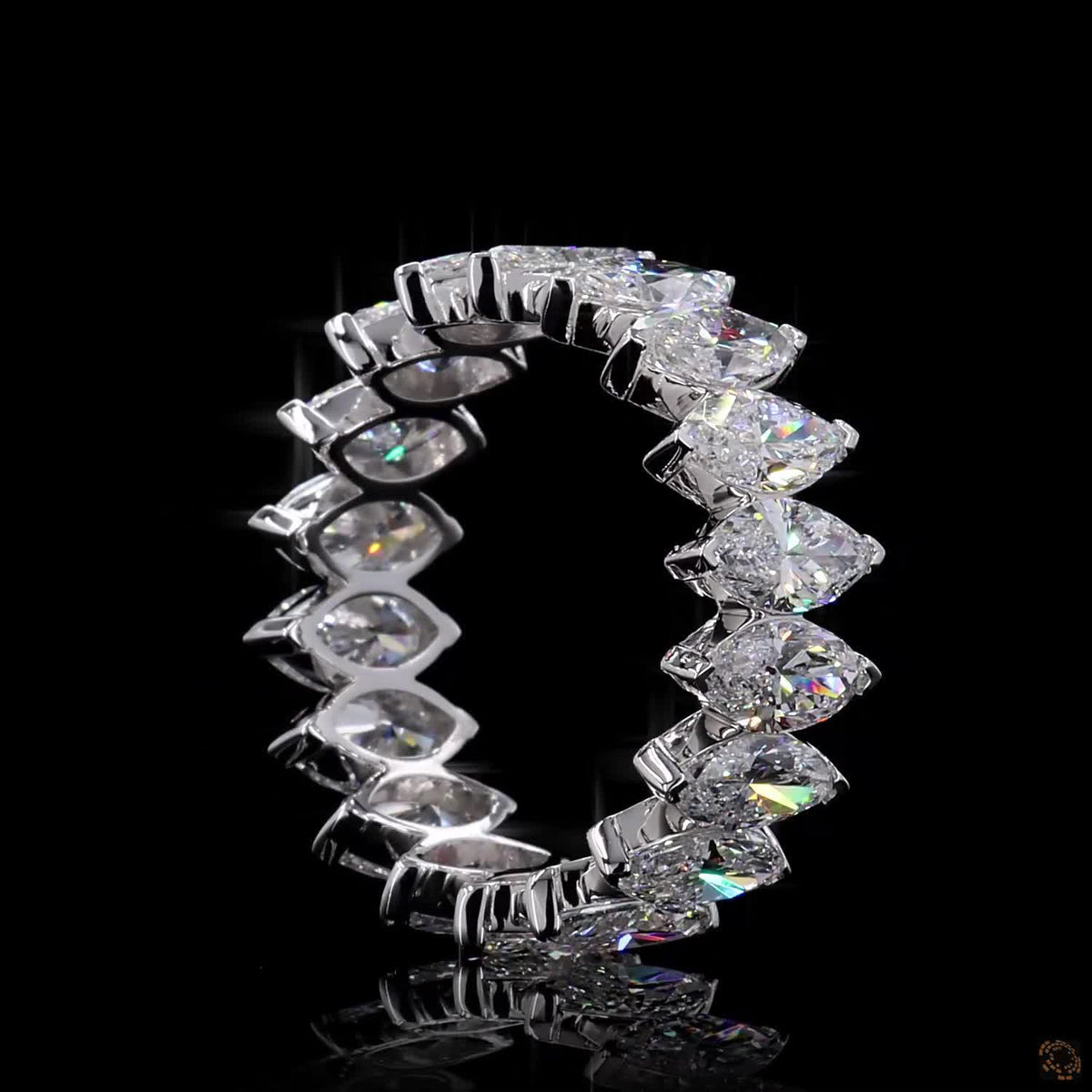 6.03 Ct Marquise Diamond Eternity Band, Marquise Cut Wedding Band, Full Eternity Marquise Ring, Vertical Marquise Eternity Band