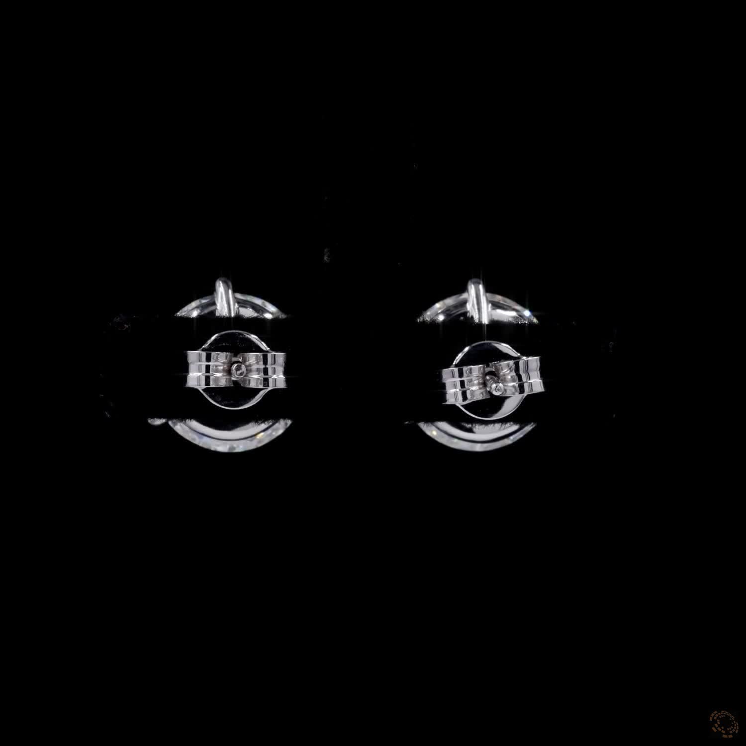 8.04 Ct Solid 14K White Gold Round Brilliant Cut Diamond Stud Earrings – Classic 3-Prong Double-Claw Martini Solitaire Studs