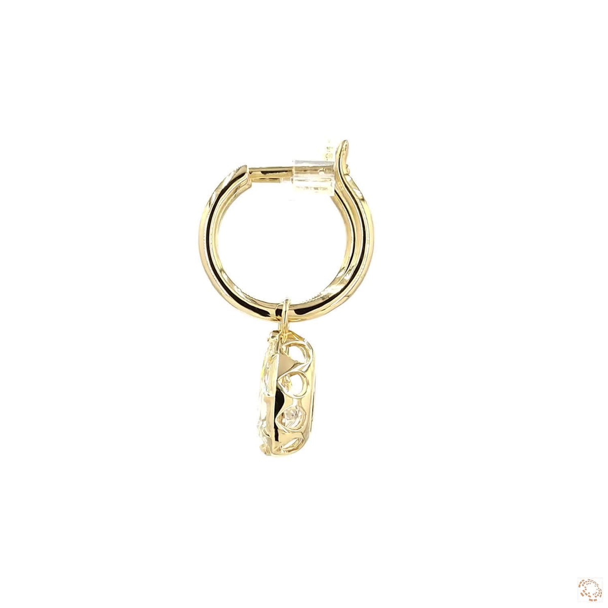 3.17 Pear Shaped Diamond Huggie Earrings | Fine Gold Dangle Jewelry