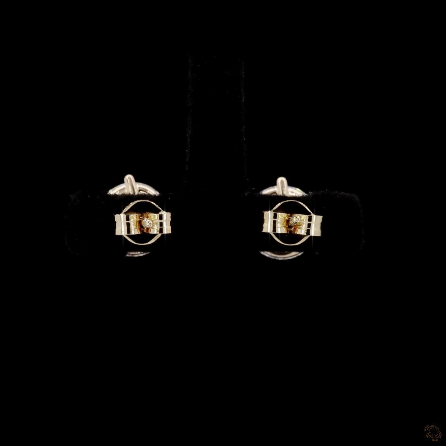 4.16 Ct Solid 14K Yellow Gold Round Brilliant Diamond Stud Earrings – Elegant 3-Prong Solitaire Earring Set