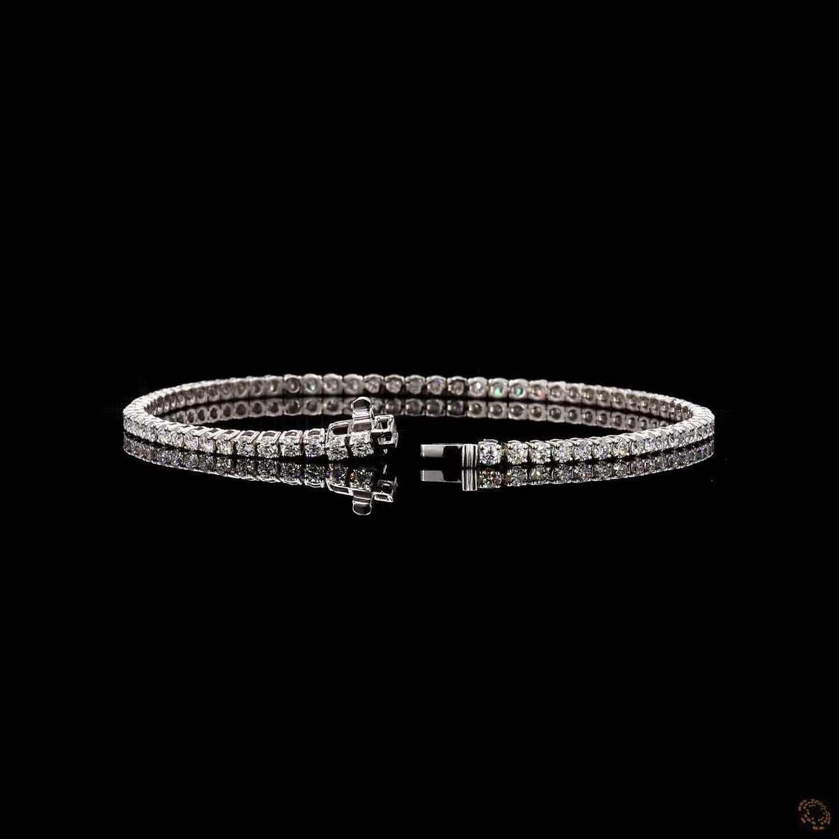 2.53 Ct Single Line Tennis Bracelet with Diamonds - 4 Prong Straight