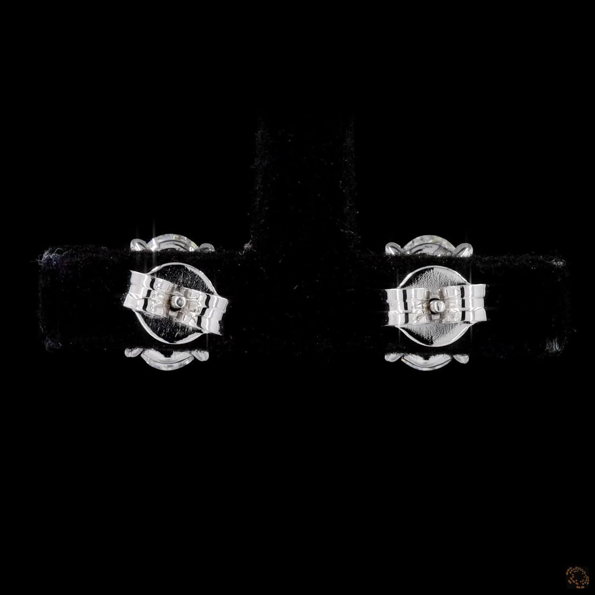 2.16 Ct Four-Prong Oval Cut Diamond Stud Earrings in White Gold