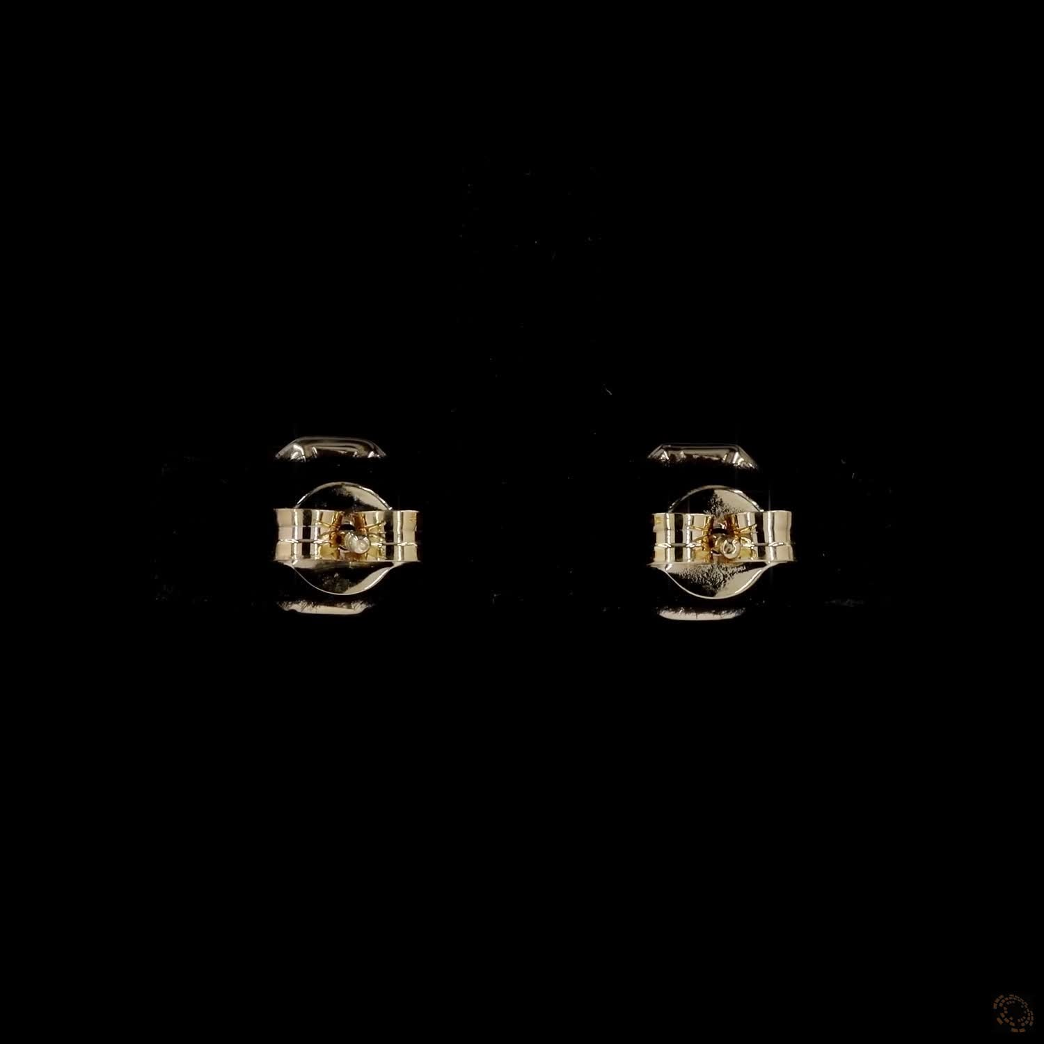 3.10 Ct Solid 14K Yellow Gold Asscher Cut Diamond Stud Earrings – Octagonal Bezel Solitaire Studs