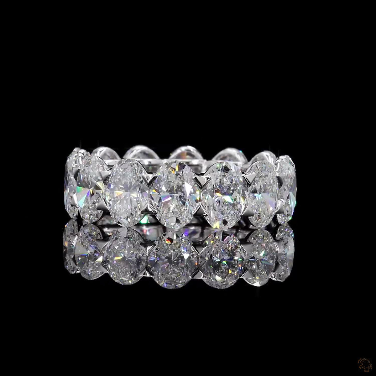 4.83 Ct Oval Cut Diamond Eternity Band | Full Eternity Wedding Ring | White Gold Anniversary Band