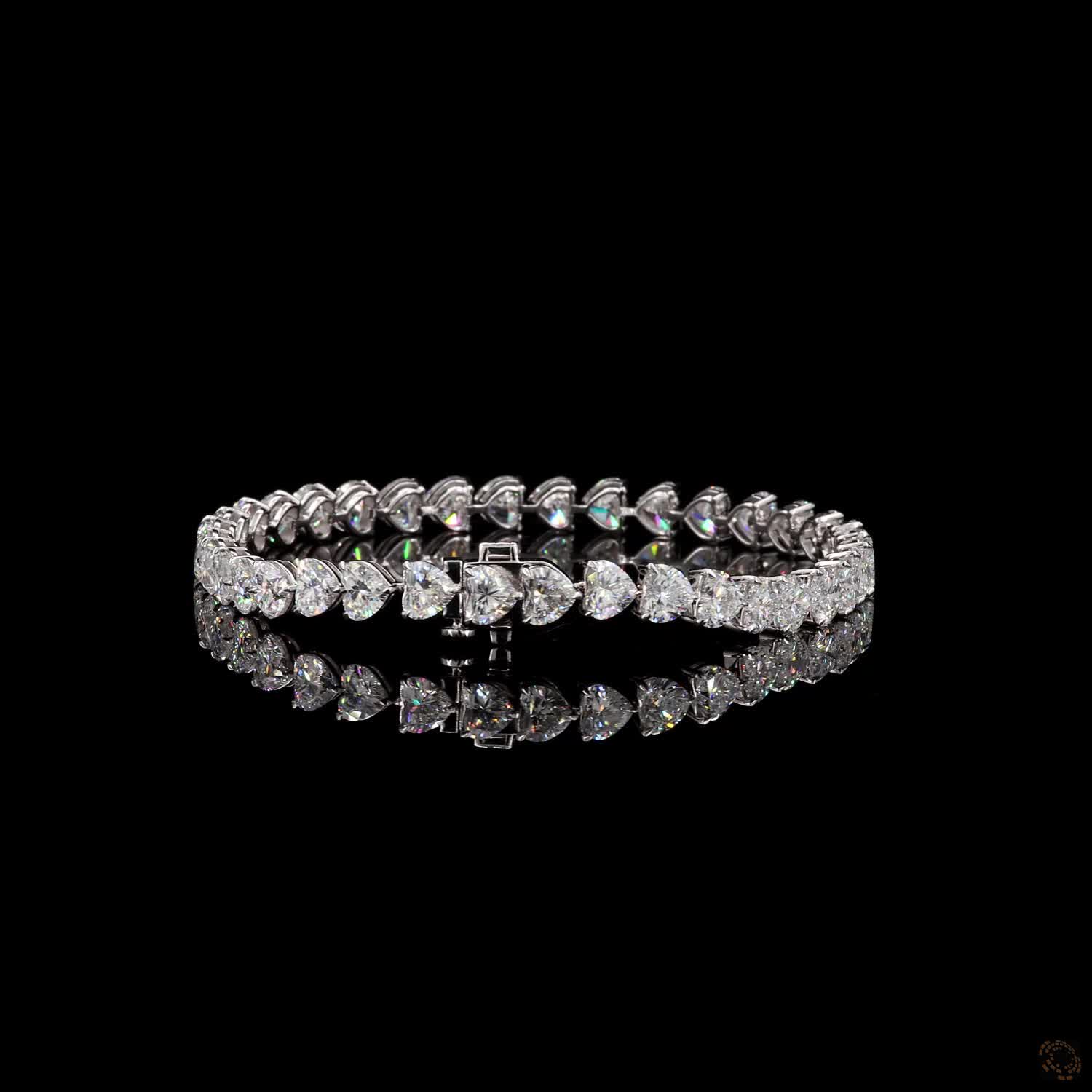 15.83 CT 14K White Gold Heart Cut Diamond Tennis Bracelet | Elegant Luxury Bracelet for Women (Copy)
