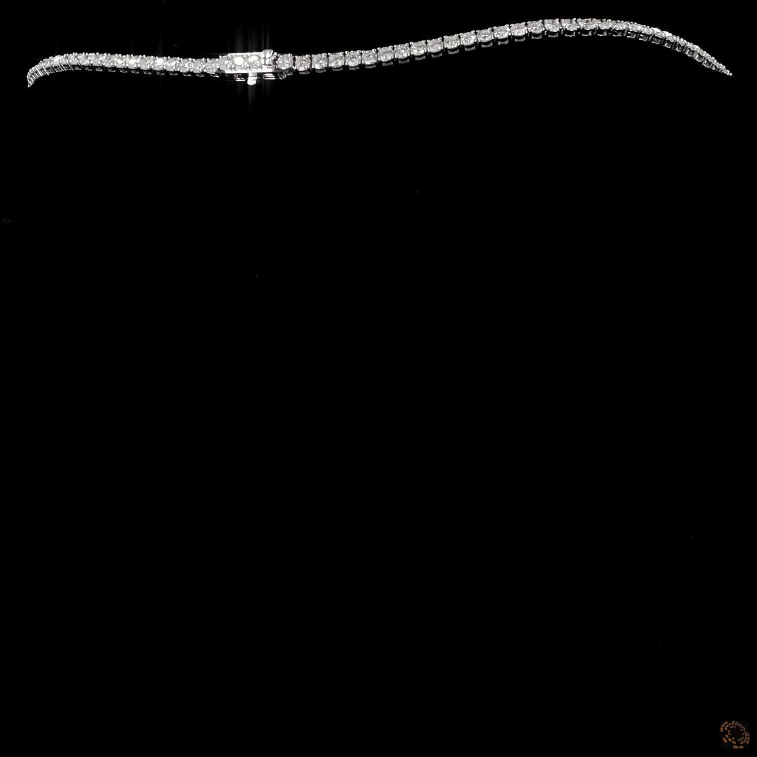 9.79 Ct Continuous single strand of uniformly sized, smaller round diamonds for a delicate, refined silhouette