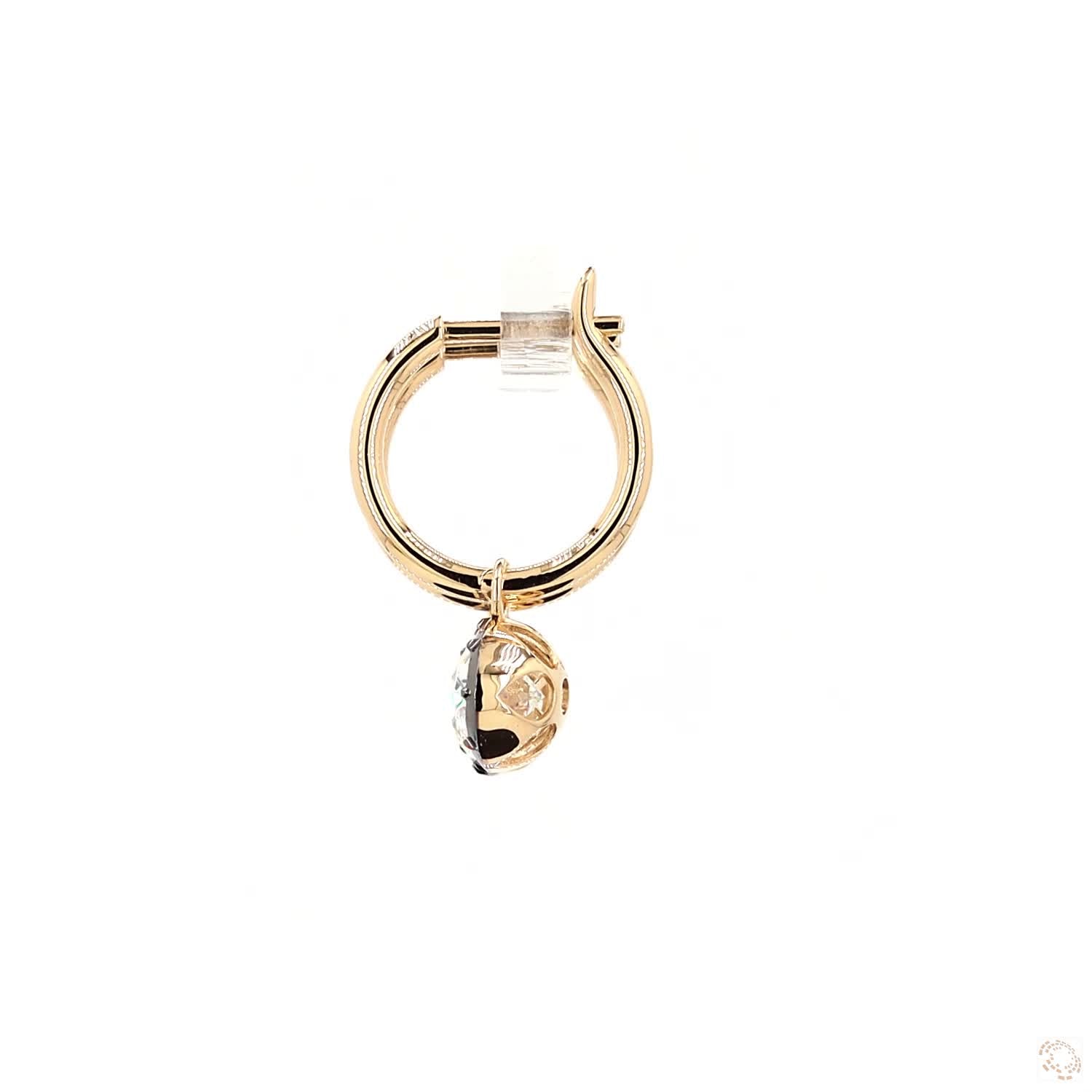 4.27 Ct Brilliant Oval Cut solitaire stone set horizontally in a sleek East-West orientation within a dark-finished, contrast bezel rim