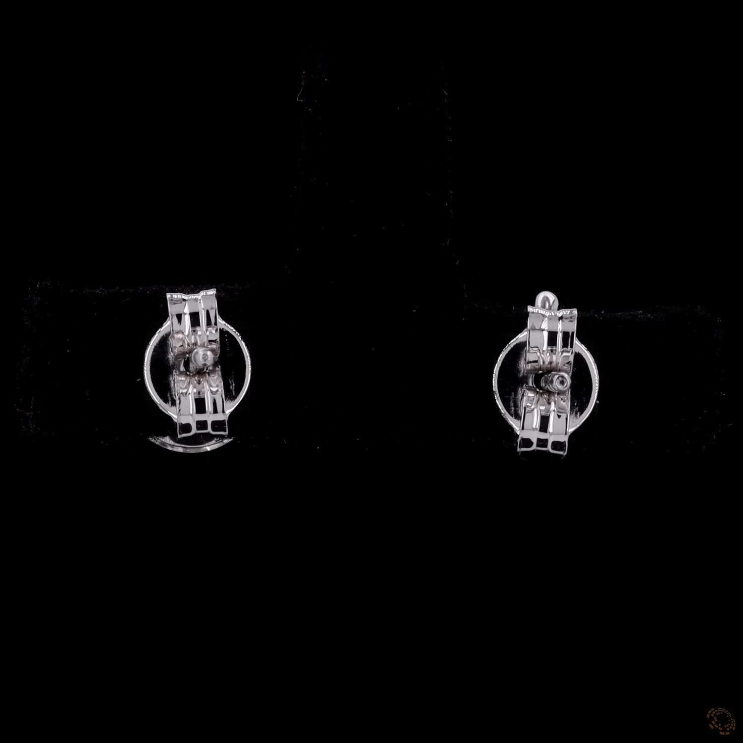 2.07 Ct White Gold Round Cut Solitaire Stud Earrings in 3-Prong Martini Setting