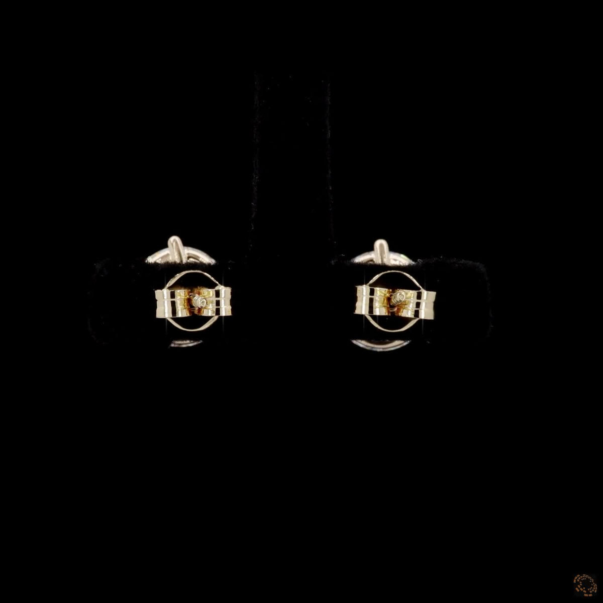 4.2 Ct Three-Prong Round Diamond Stud Earrings in 14K Yellow Gold