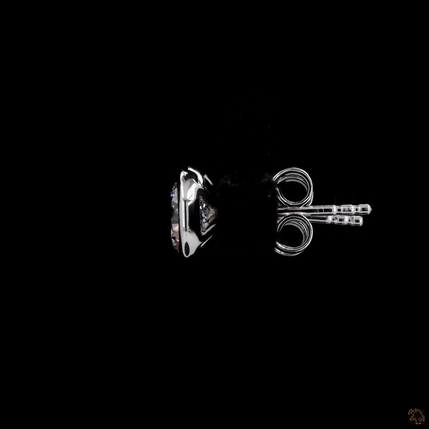 2.13 Ct 14K WHITE GOLD Round Shape Studs Earring