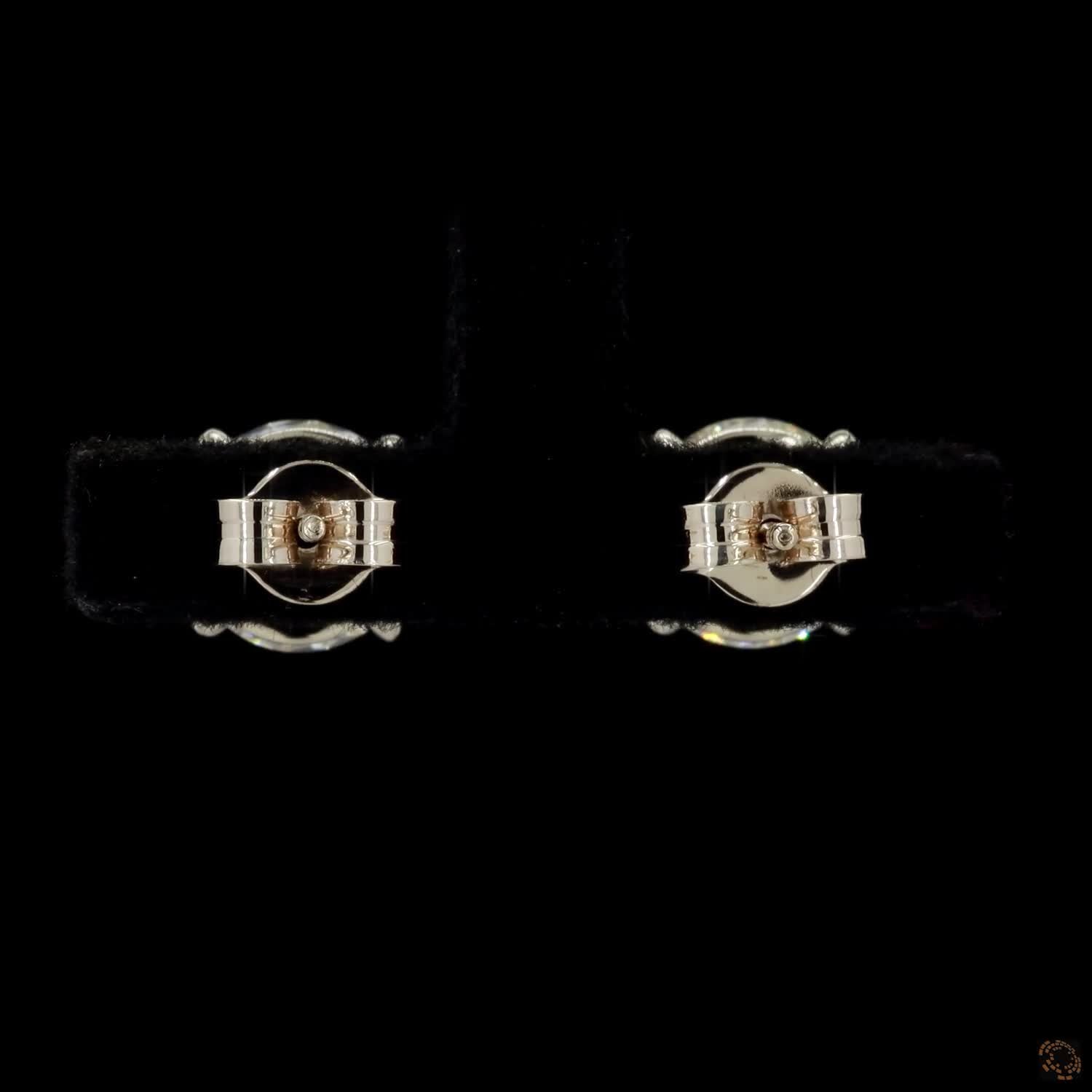 2.10 Ct Round Cut, Four Prongs Martini Earrings