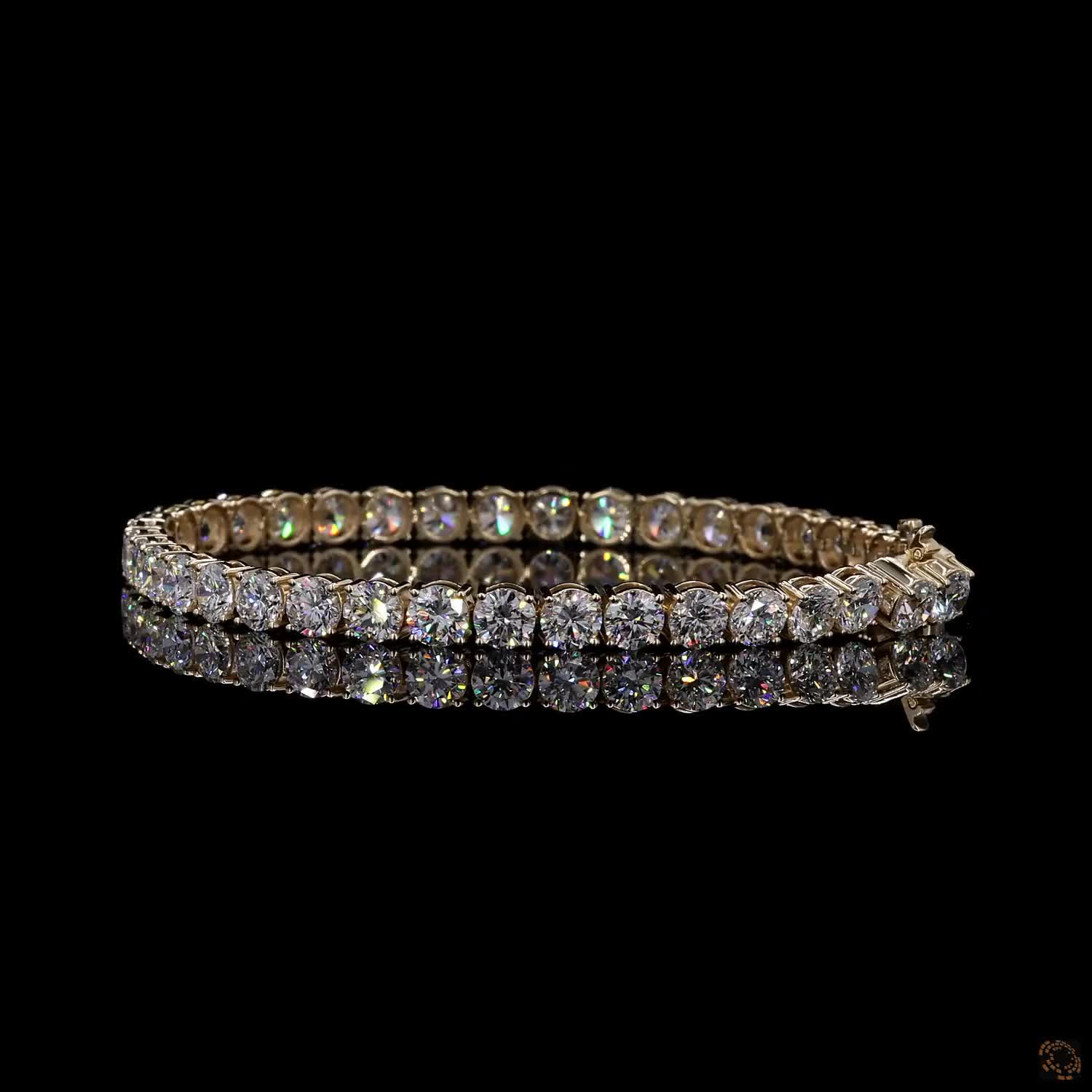 13.94 CT Round Cut Diamond Tennis Bracelet | Classic Luxury Diamond Bracelet for Women