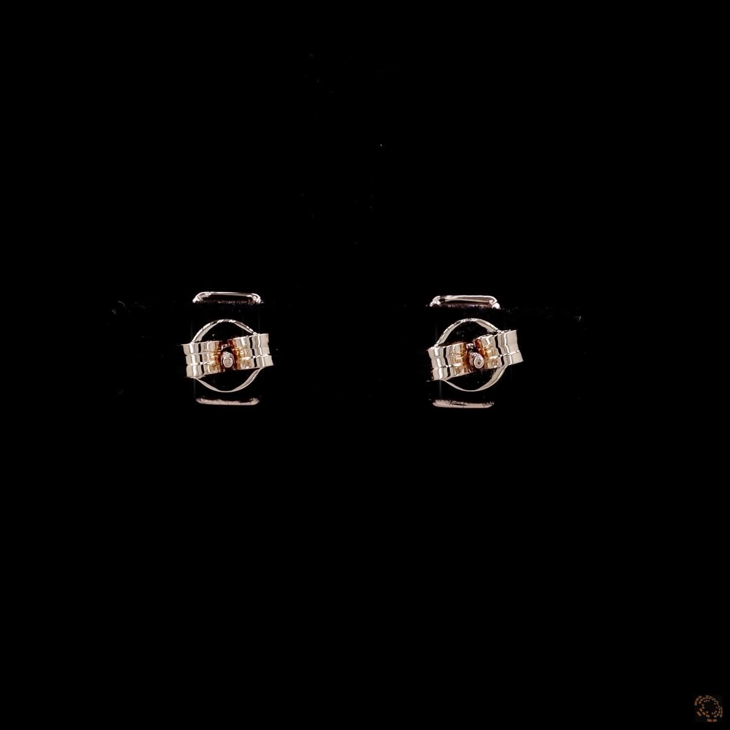 2.56 Ct 14K Yellow GOLD Emerald Shape Studs Earring
