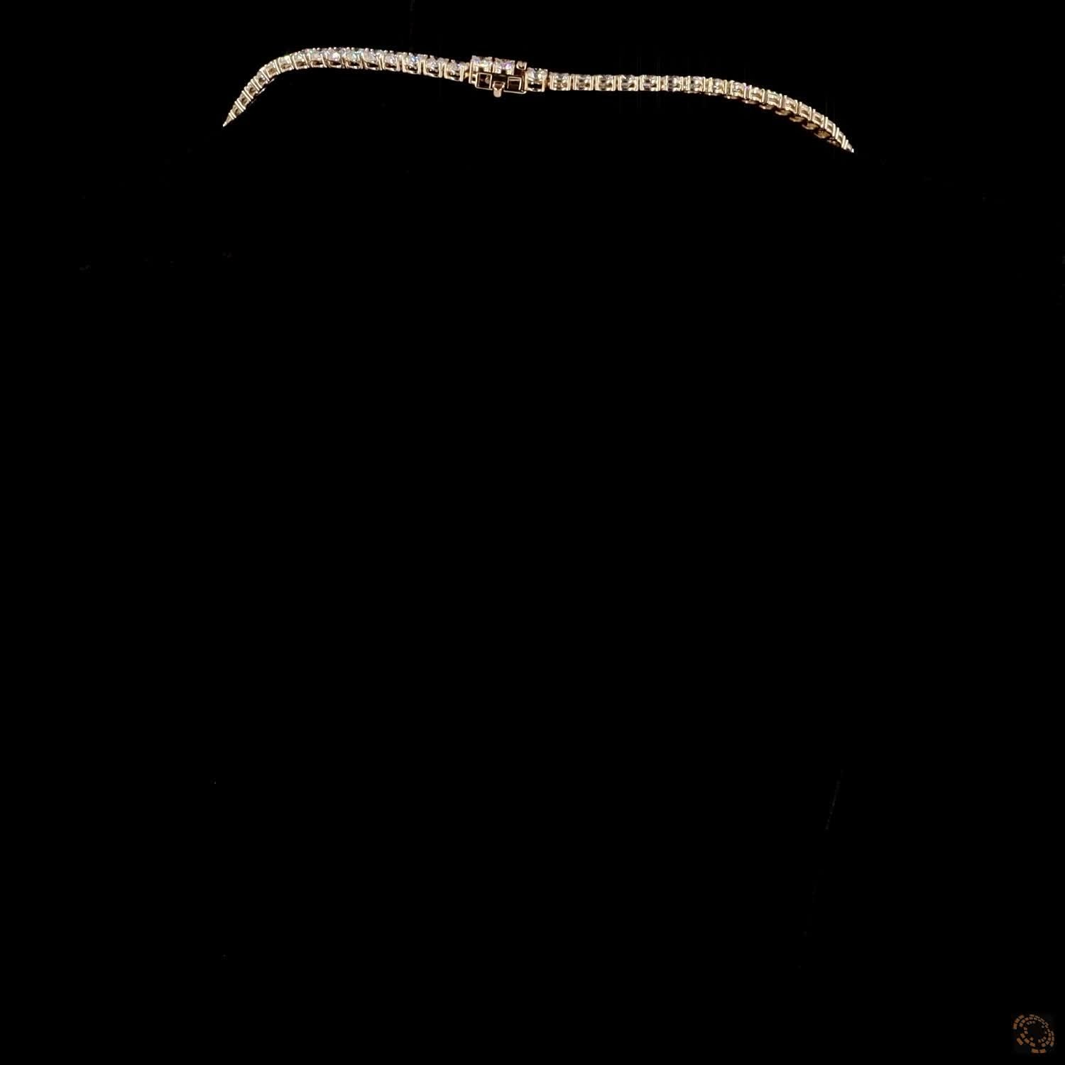 35.16 Ct Round Lab-Grown Diamond Tennis Choker Necklace in Yellow Gold