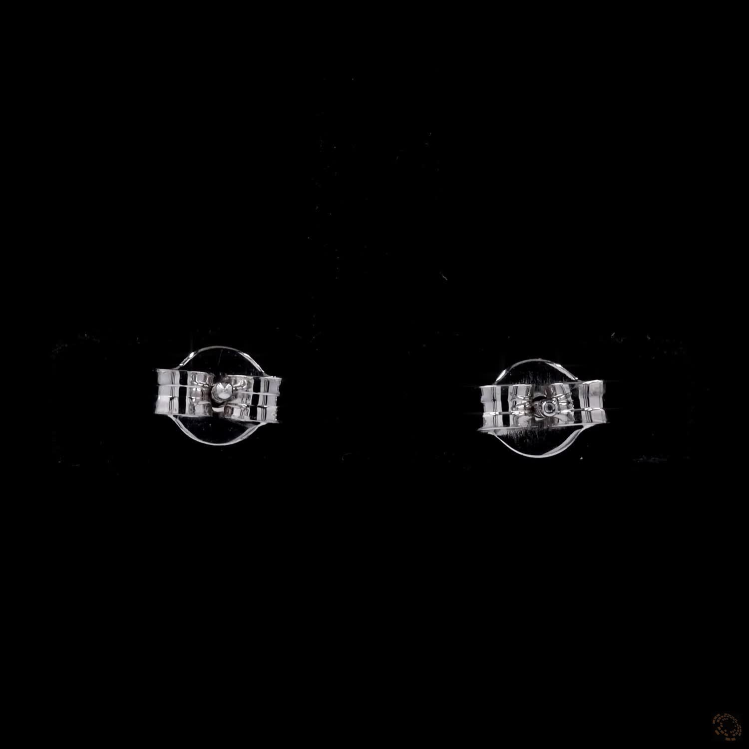 1.02 Ct Solid 14K White Gold Round Brilliant Cut Diamond Stud Earrings – Classic 4-Prong Double-Claw Solitaire Studs