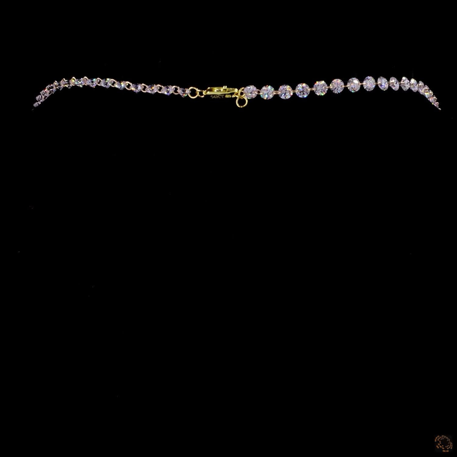 16.21 CT Classic Round Diamond Tennis Necklace | Lab Grown Diamond Choker | Anniversary Gift for Her