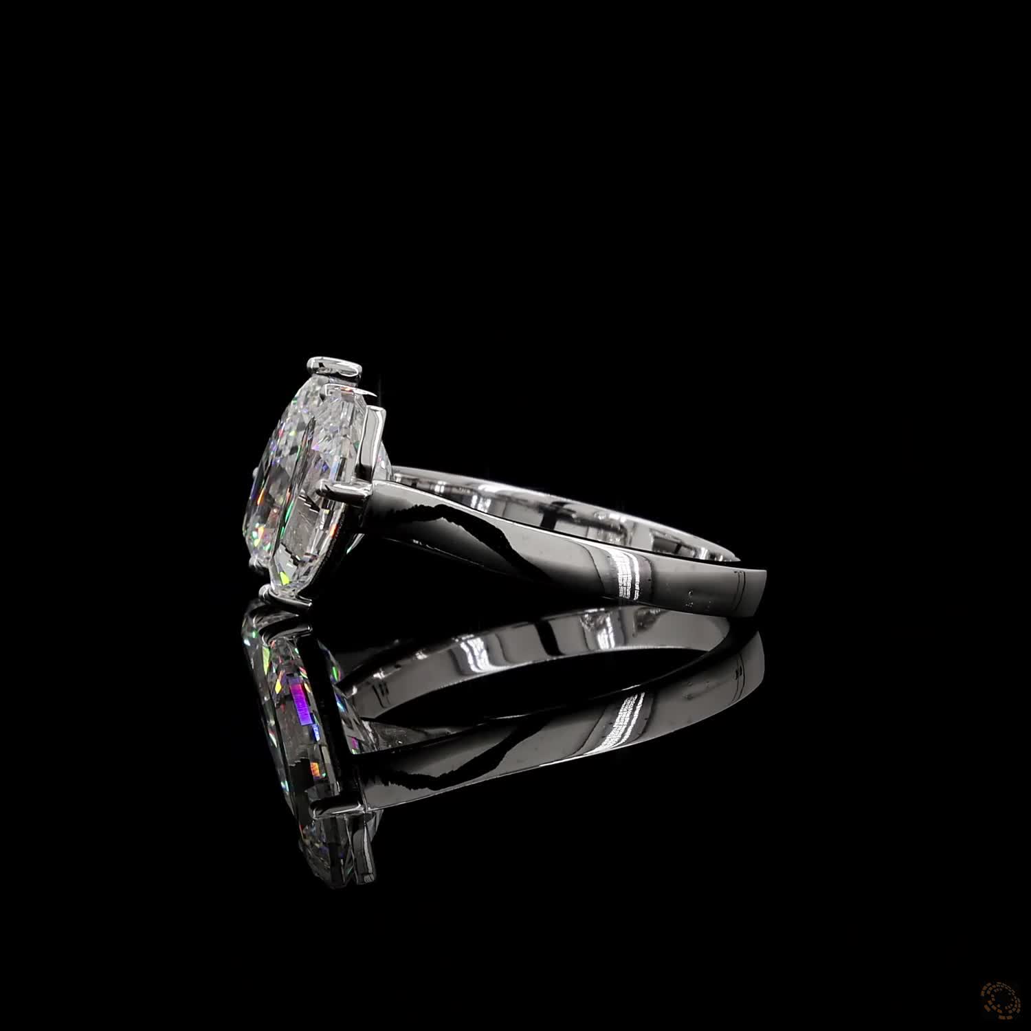 3.15 Ct Open cuff band with individually set basket prongs and protective V-prongs on the tips