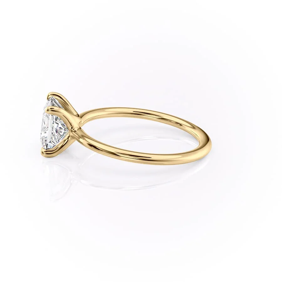 2.00 Ct In Princess Bardot Scallop Engagement Ring