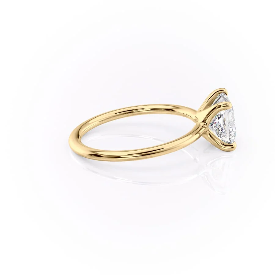 2.00 Ct In Princess Bardot Scallop Engagement Ring