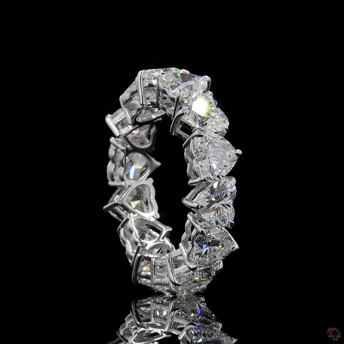 7.93 Ct Luxury Heart Cut Diamond Full Eternity Band Ring in Prong Set Wedding & Anniversary Band