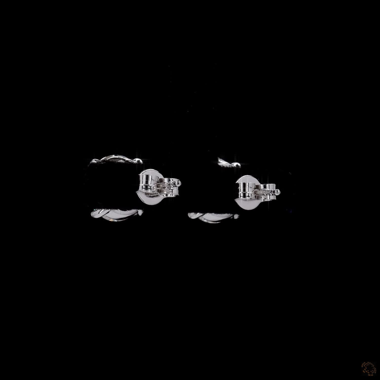 0.54 Ct Solid 14K White Gold Round Brilliant Cut Diamond Stud Earrings – Classic 4-Prong Basket Solitaire Set