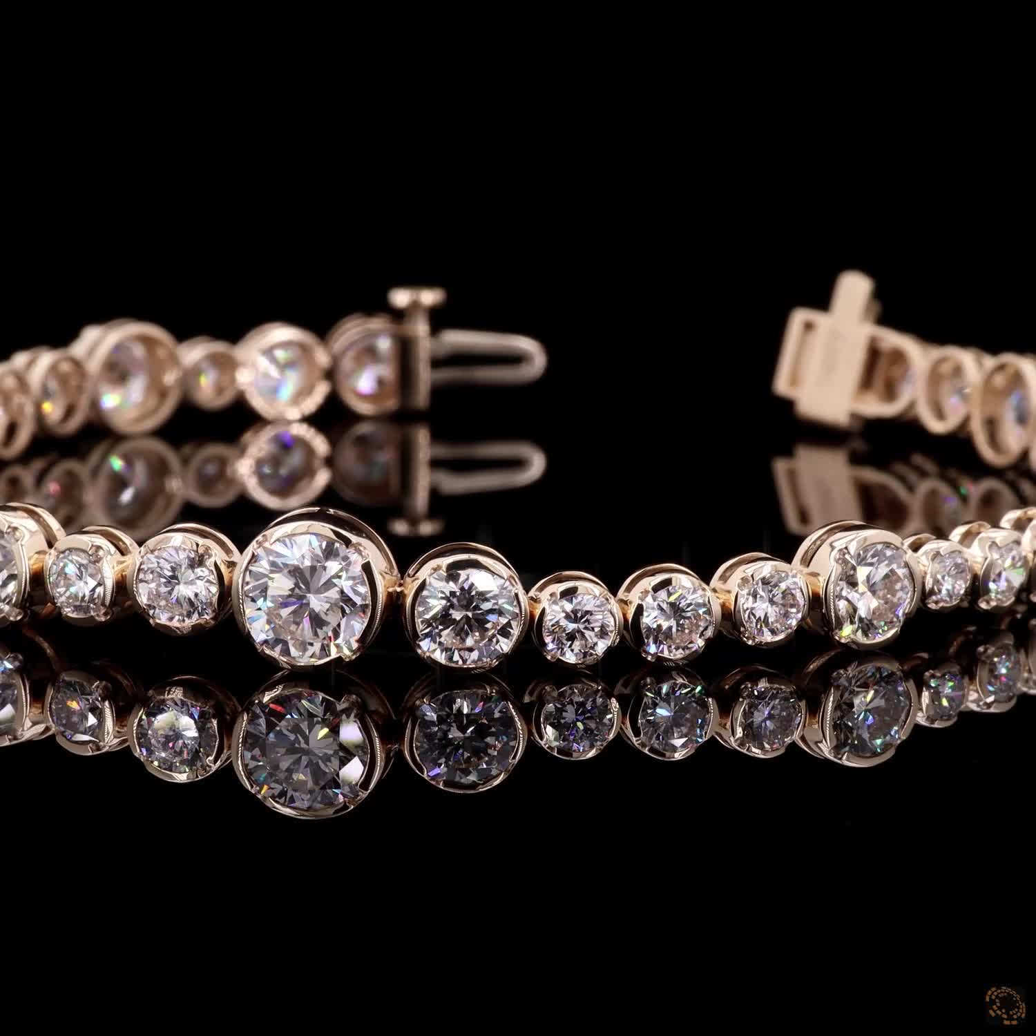 10.12 Ct Full Bezel Setting encasing each stone in a smooth metal rim for maximal security and snag-free wear