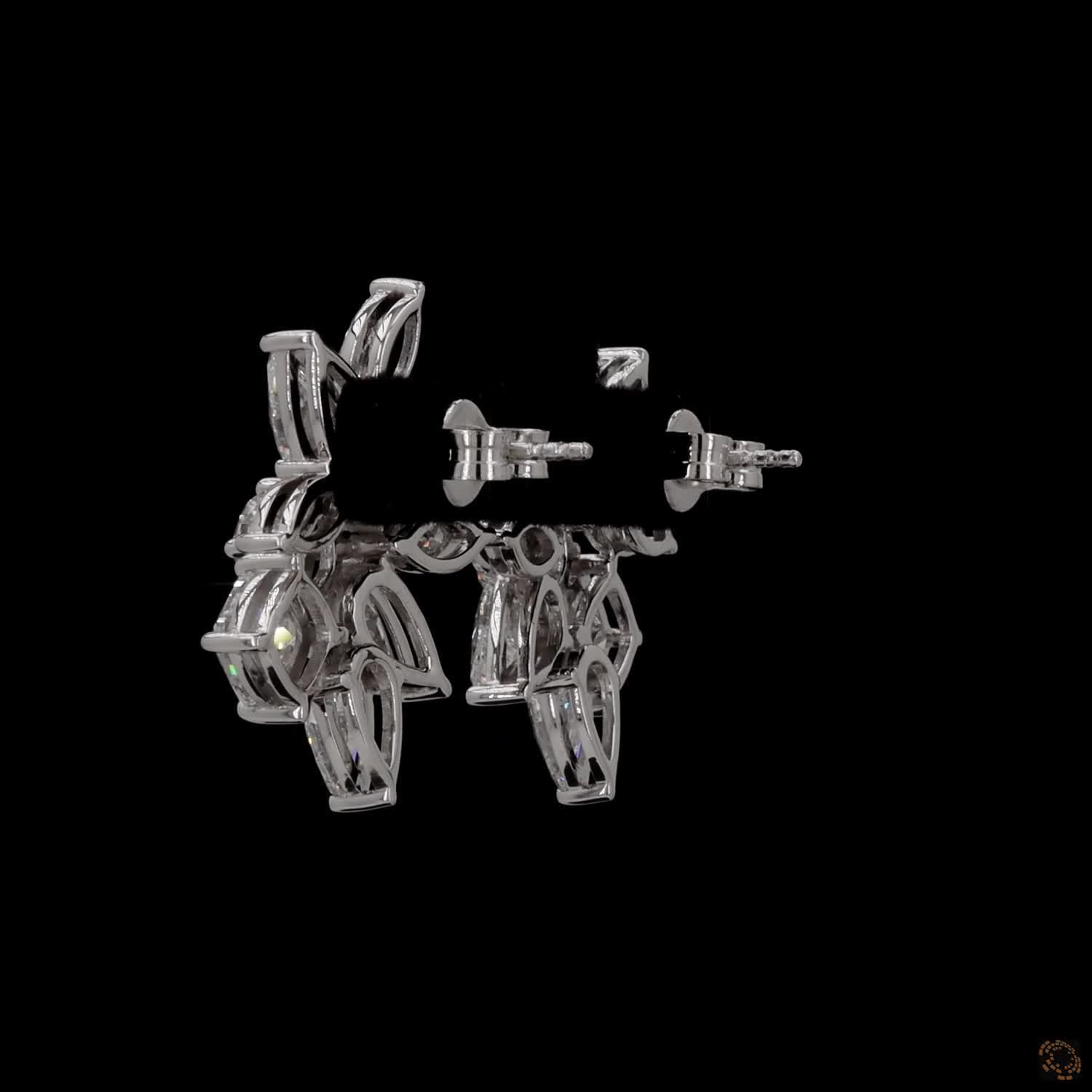 8.17 Ct Double-notched post with oversized, heavy-duty push-back clasps for maximum stability