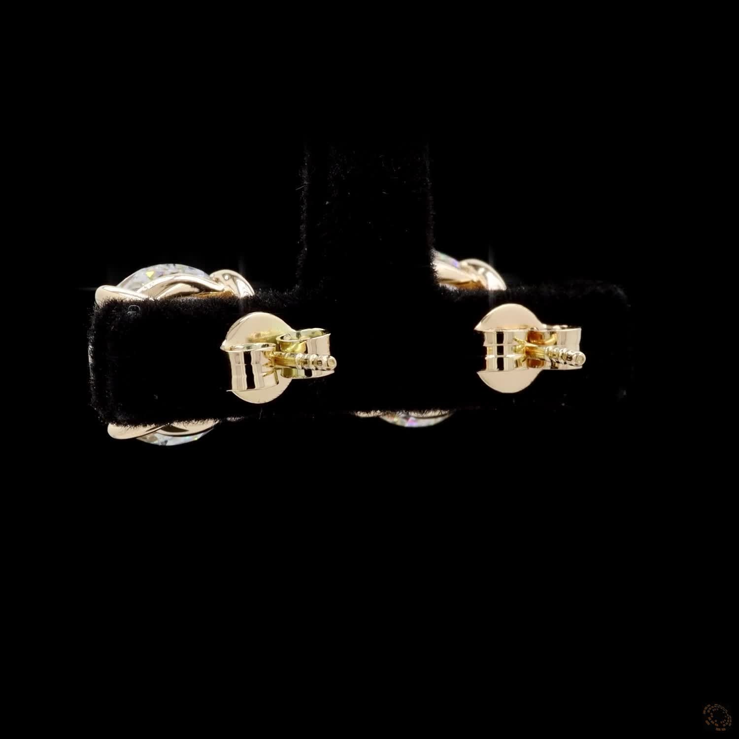 7.15 Ct Round Diamond Solitaire Stud Earrings, High-Polish 14K Yellow Gold 4-Prong Claw Earrings for Women
