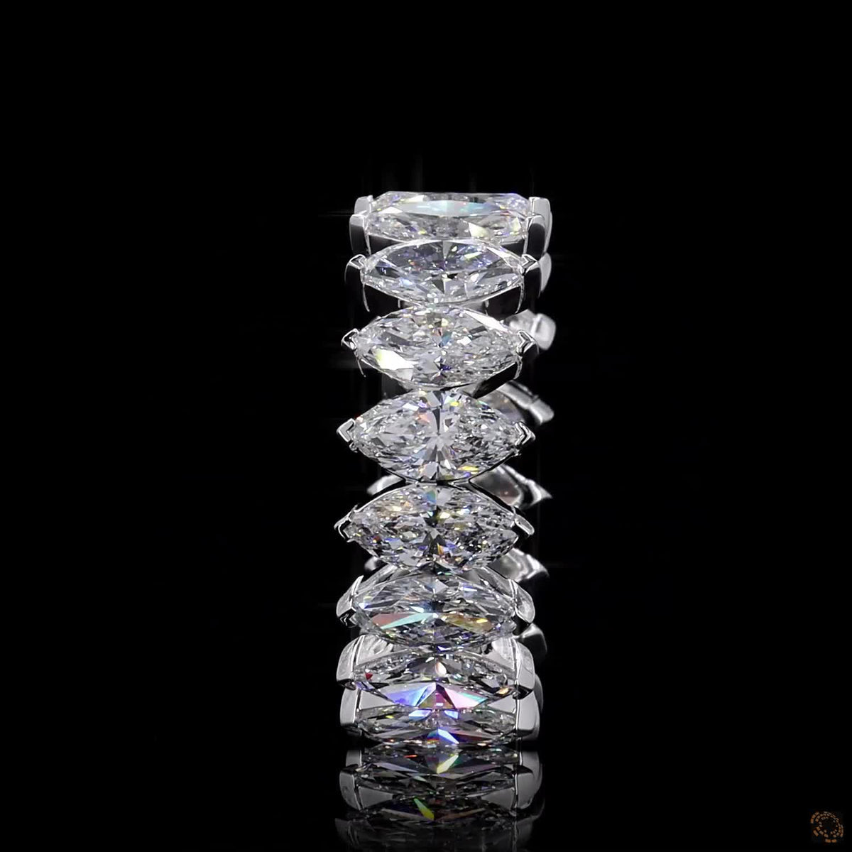 6.03 Ct Marquise Diamond Eternity Band, Marquise Cut Wedding Band, Full Eternity Marquise Ring, Vertical Marquise Eternity Band