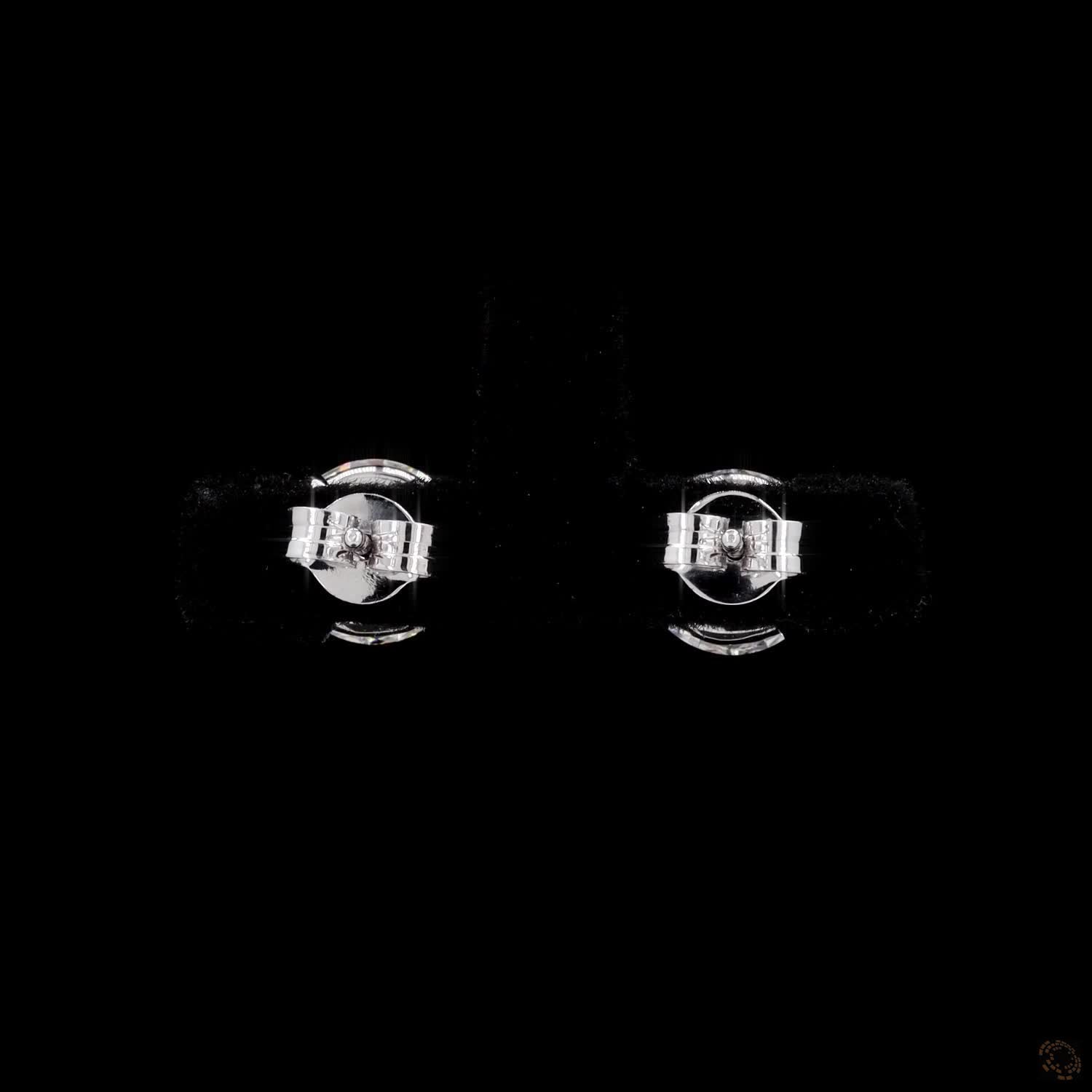 4.10 Ct Classic Round Cut Diamond Solitaire Stud Earrings in 14K White Gold | 4-Prong Basket Setting with Friction Backs