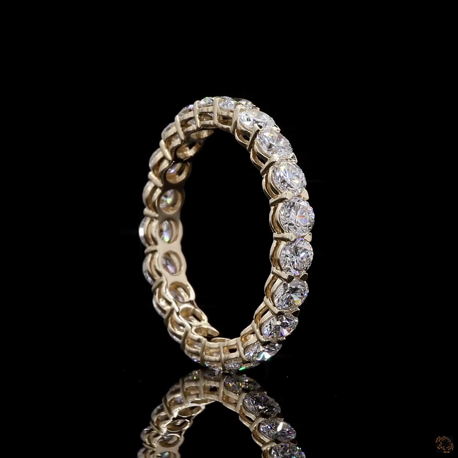 2.34 Ct Luxury Oval Cut Diamond Eternity Band | Stackable Wedding & Anniversary Ring