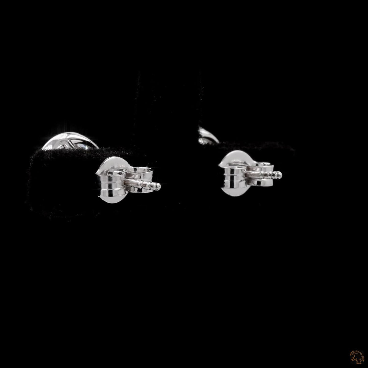 4 Ct 14K White Gold Round Cut Diamond Bezel Set Solitaire Stud Earrings
