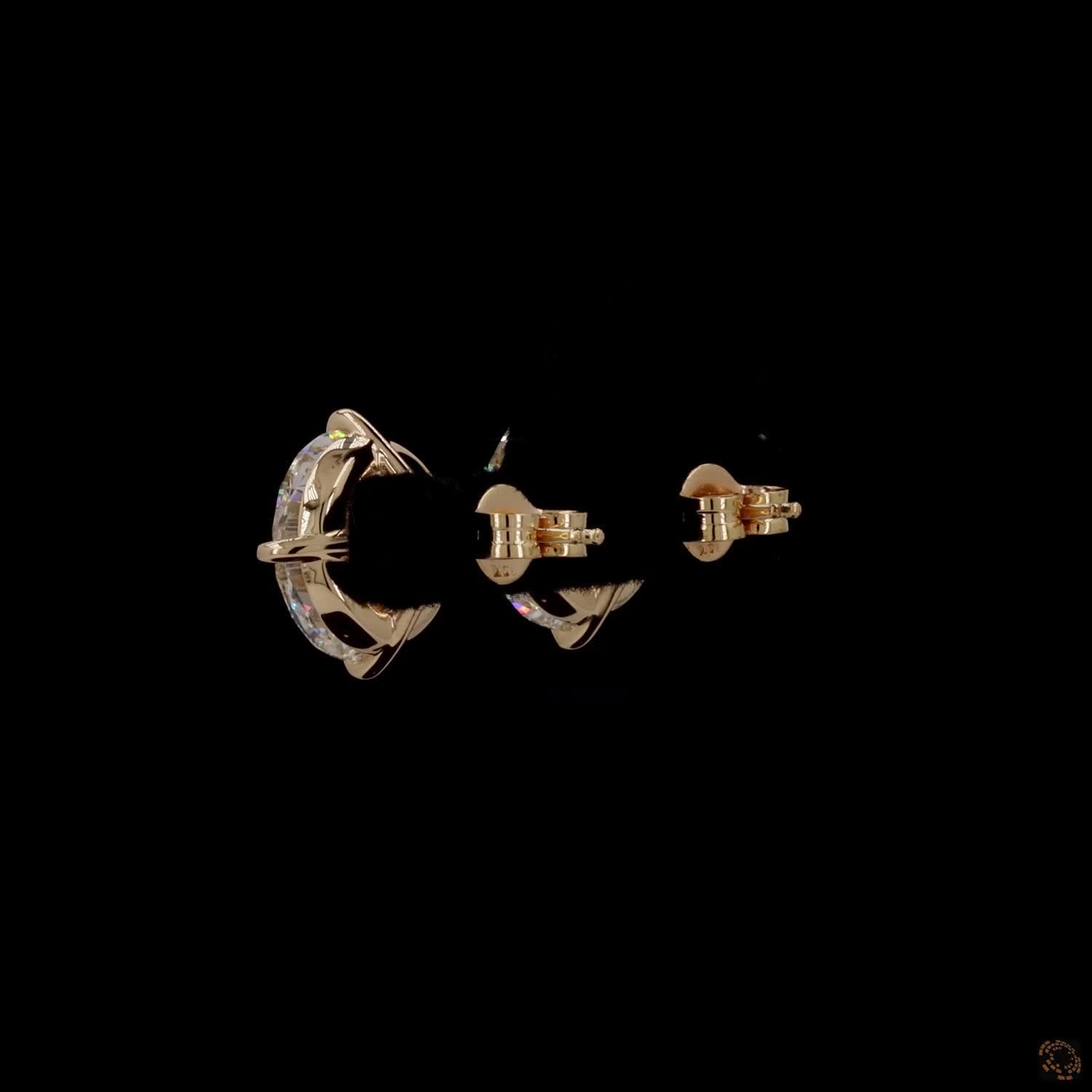 12.14 Ct High-clarity Round Brilliant Cut diamonds showing intense fire and brilliance