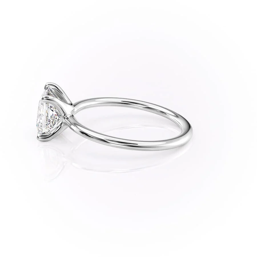 2.00 Ct In Princess Bardot Scallop Engagement Ring
