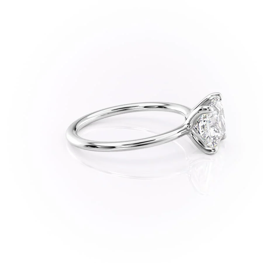 2.00 Ct In Princess Bardot Scallop Engagement Ring
