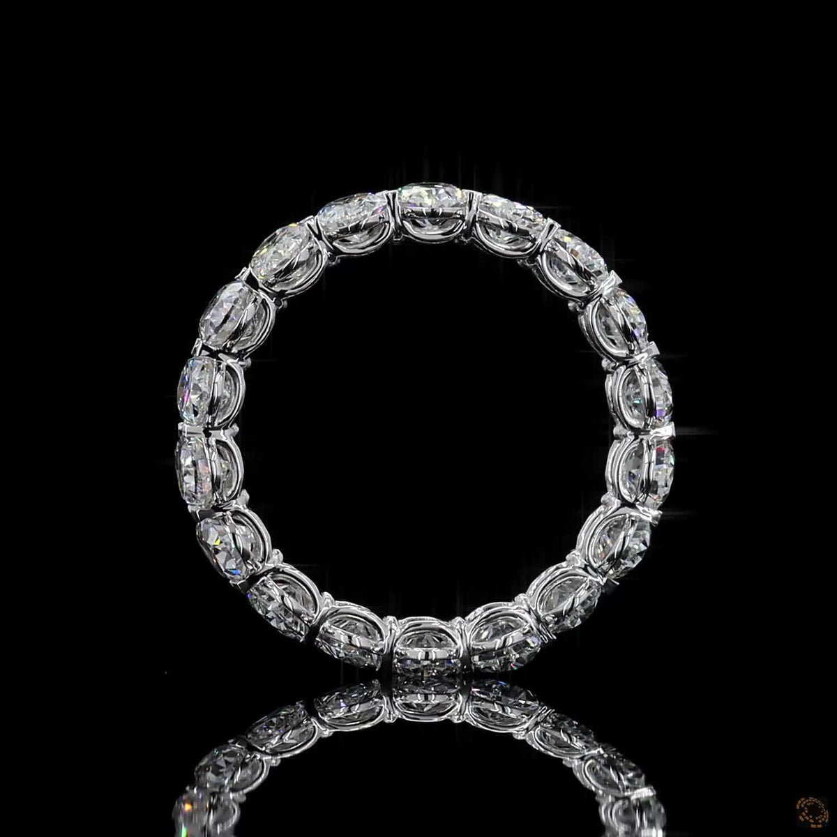 4.83 Ct Oval Cut Diamond Eternity Band | Full Eternity Wedding Ring | White Gold Anniversary Band