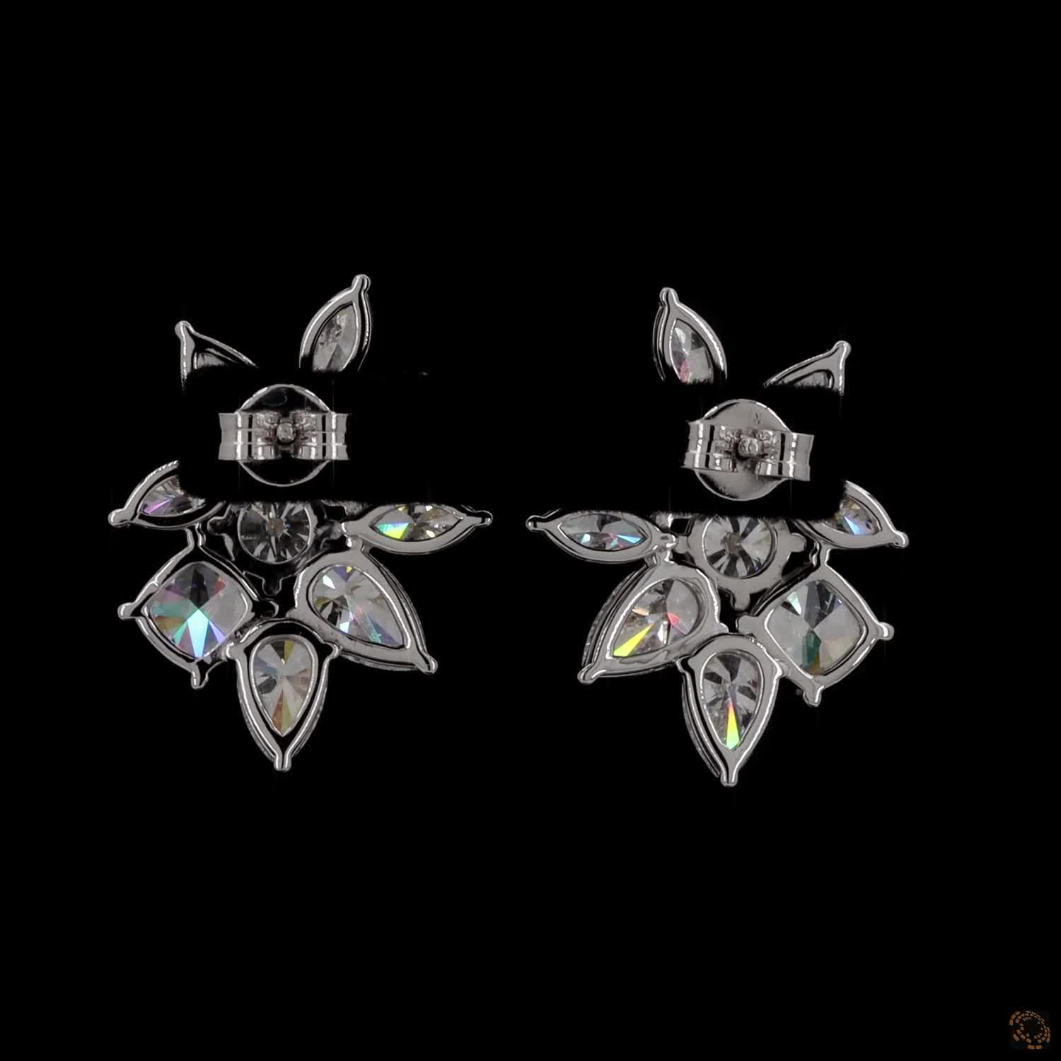 8.17 Ct Double-notched post with oversized, heavy-duty push-back clasps for maximum stability
