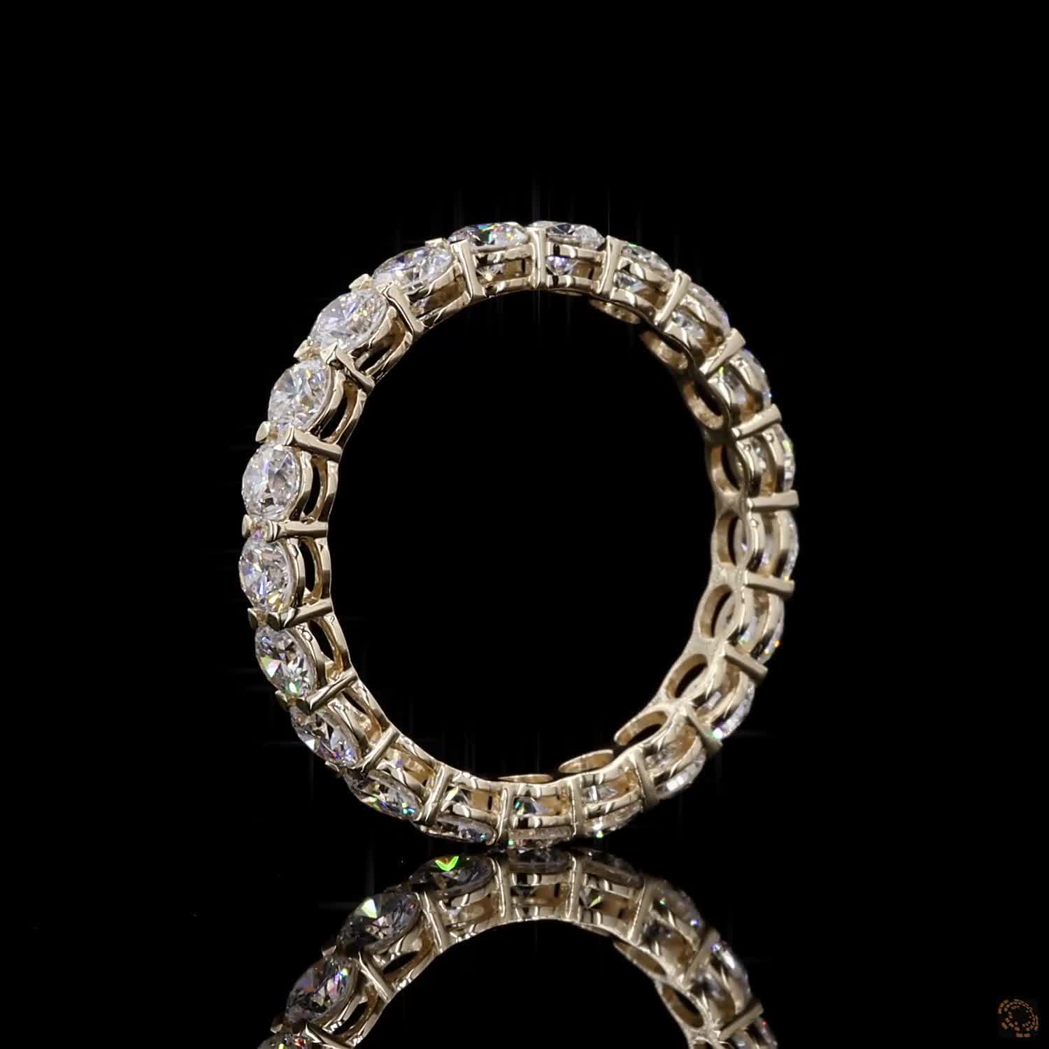 2.34 Ct Luxury Oval Cut Diamond Eternity Band | Stackable Wedding & Anniversary Ring