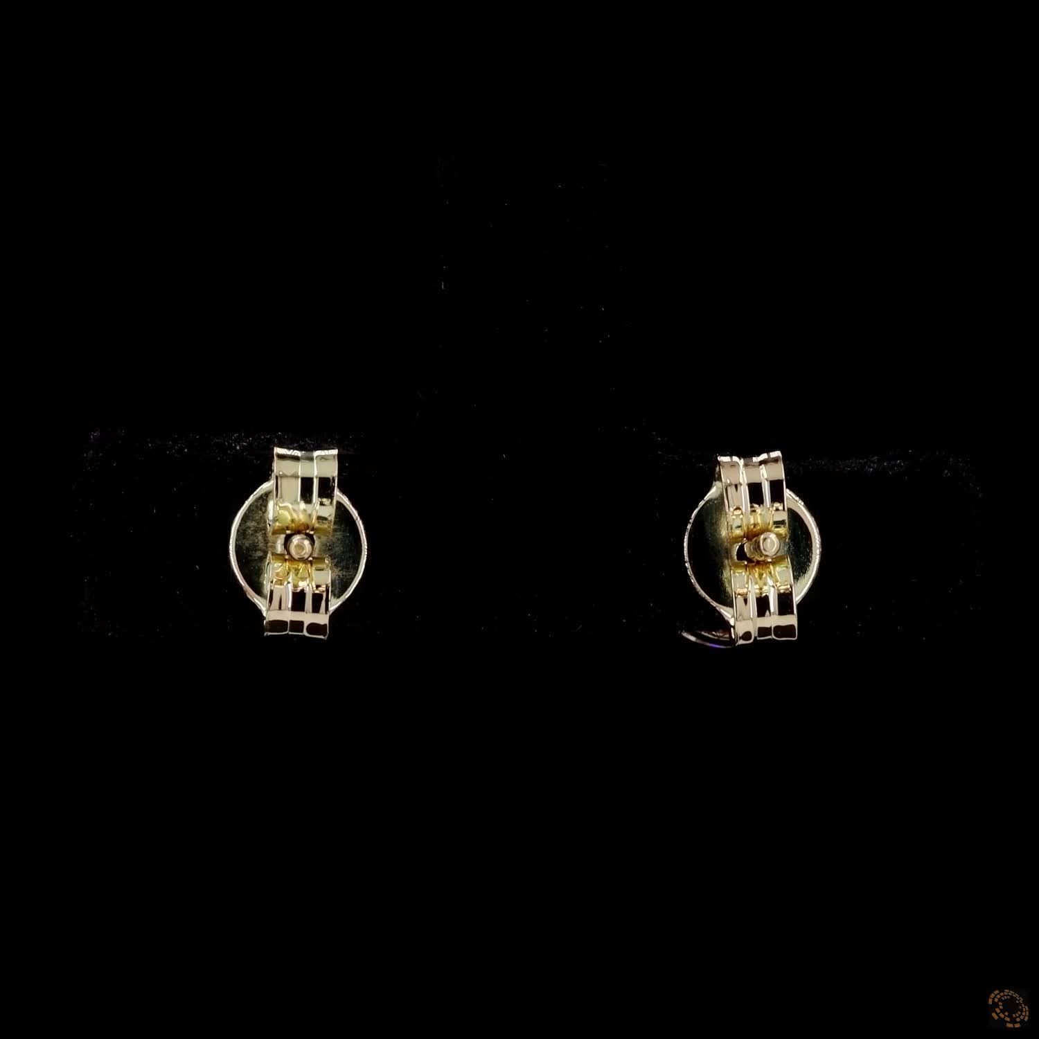 2.08 Ct 14K Yellow GOLD Round Shape Studs Earring