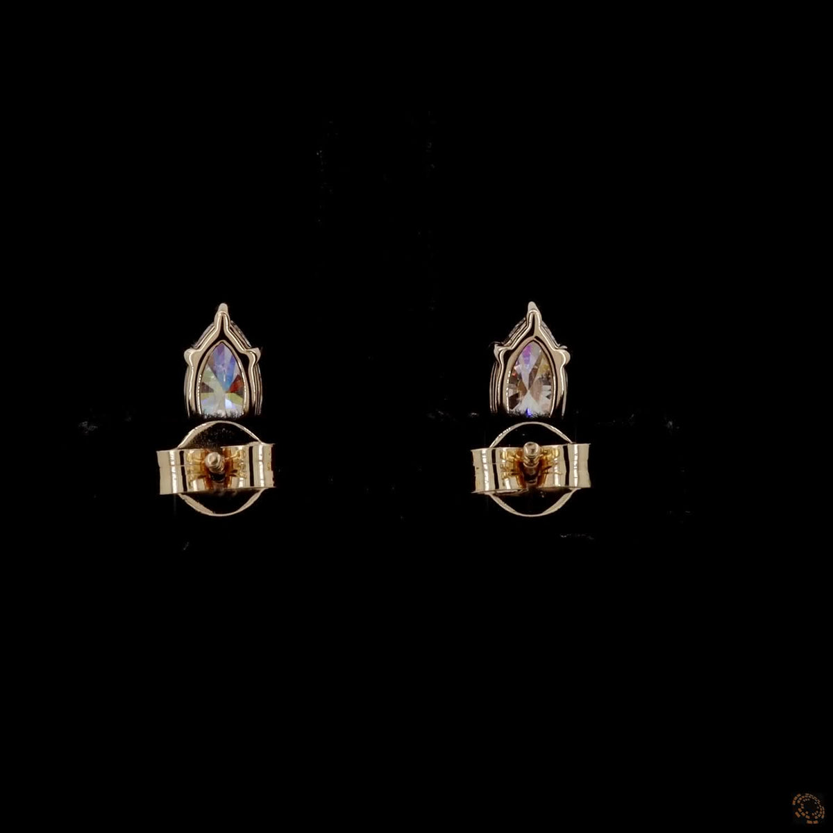 2.99 Ct Multi-Shape Cluster Stud Earrings in 14K Yellow Gold | Marquise, Pear & Round Mix Statement Earrings