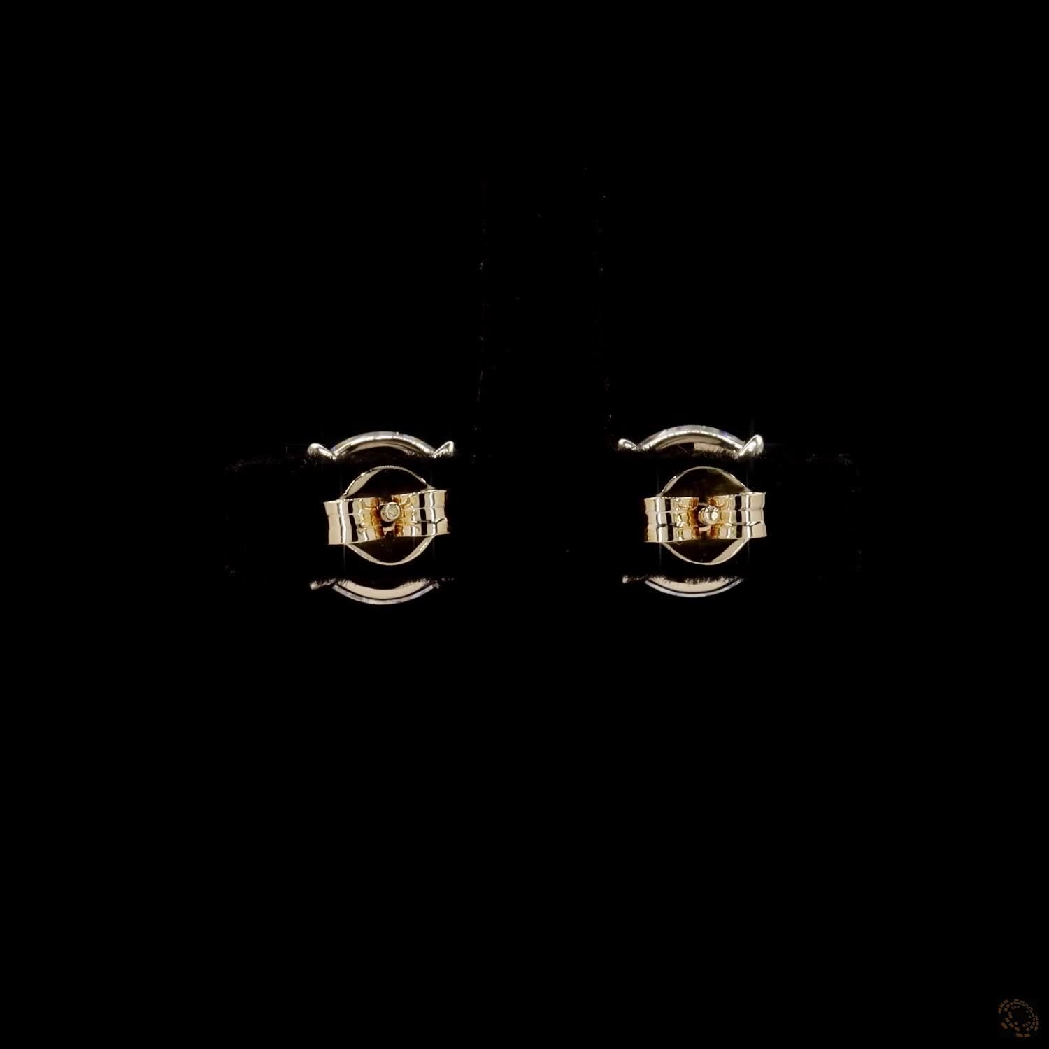 5.04 Ct Solid 14K Yellow Gold Round Brilliant Cut Diamond Stud Earrings – Timeless 4-Prong Double Claw Basket Solitaire Set