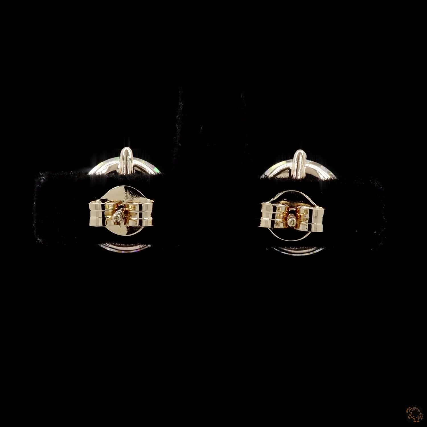 5.08 Ct Classic Round Diamond Solitaire Studs in White Gold
