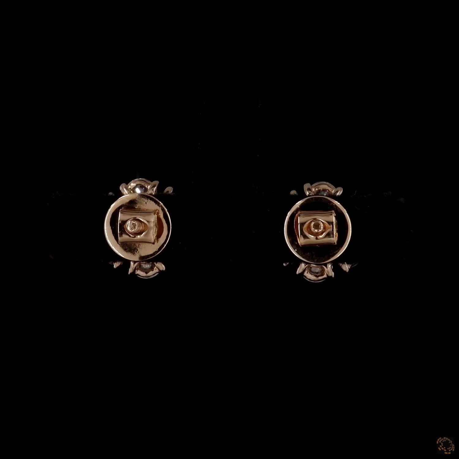 1.38 Ct 14K Rose Gold Round Cut Diamond Flower Cluster Stud Earrings – Blossom Solitaire Illusion Studs