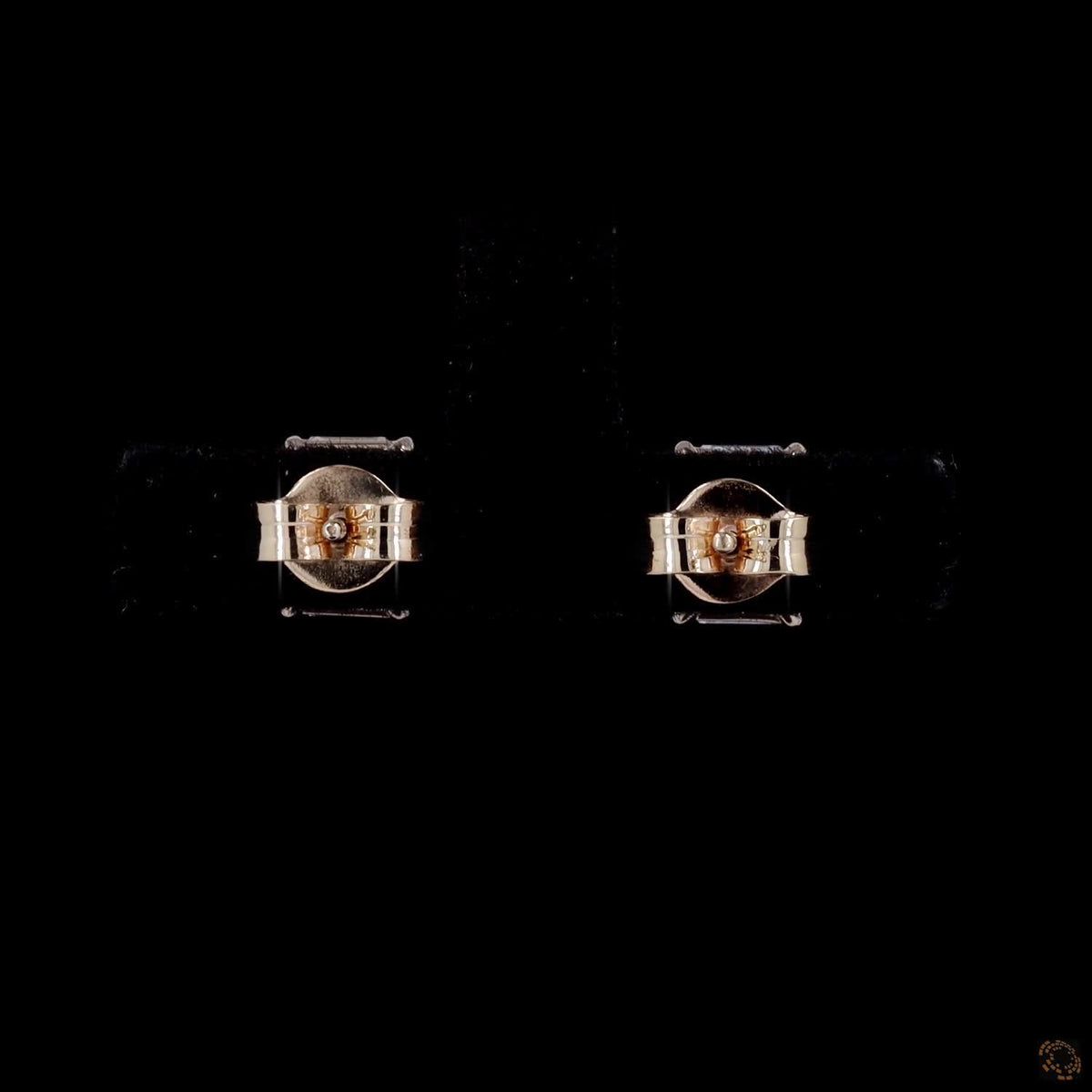 2.11 Ct Emerald Cut Solitaire Diamond Stud Earrings in Yellow Gold