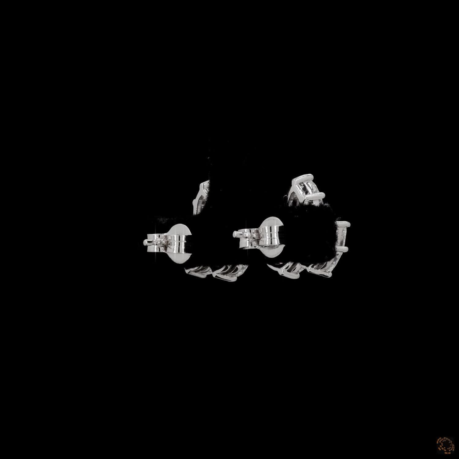 3.02 Ct Mixed-Cut Diamond Floral Cluster Stud Earrings