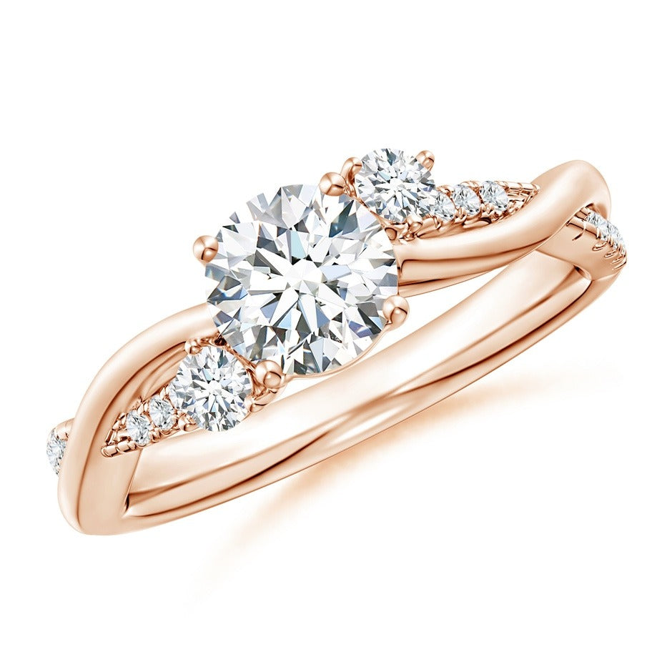2.00 Ct In Princess Bardot Scallop Engagement Ring